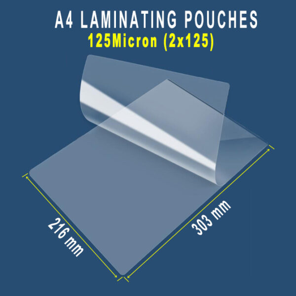 A4 x 125micron (216*303) Laminating Pouches (High Quality) – TS Lamination